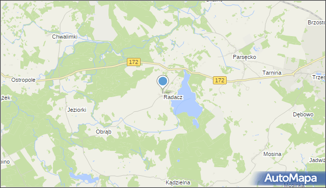 mapa Radacz, Radacz na mapie Targeo